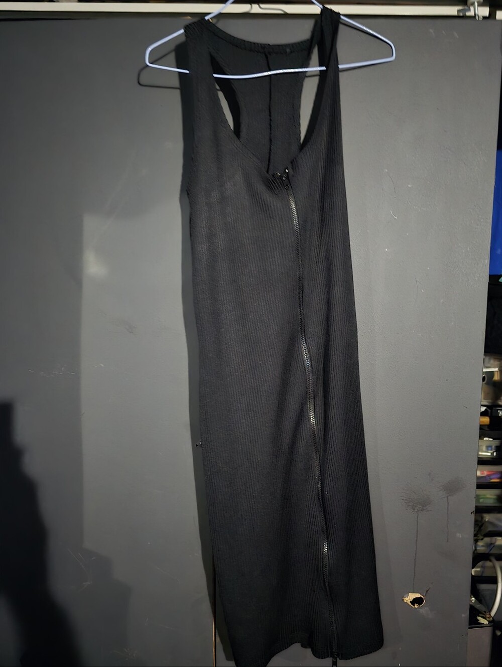 Zara black zipper sweater dress never worn size med